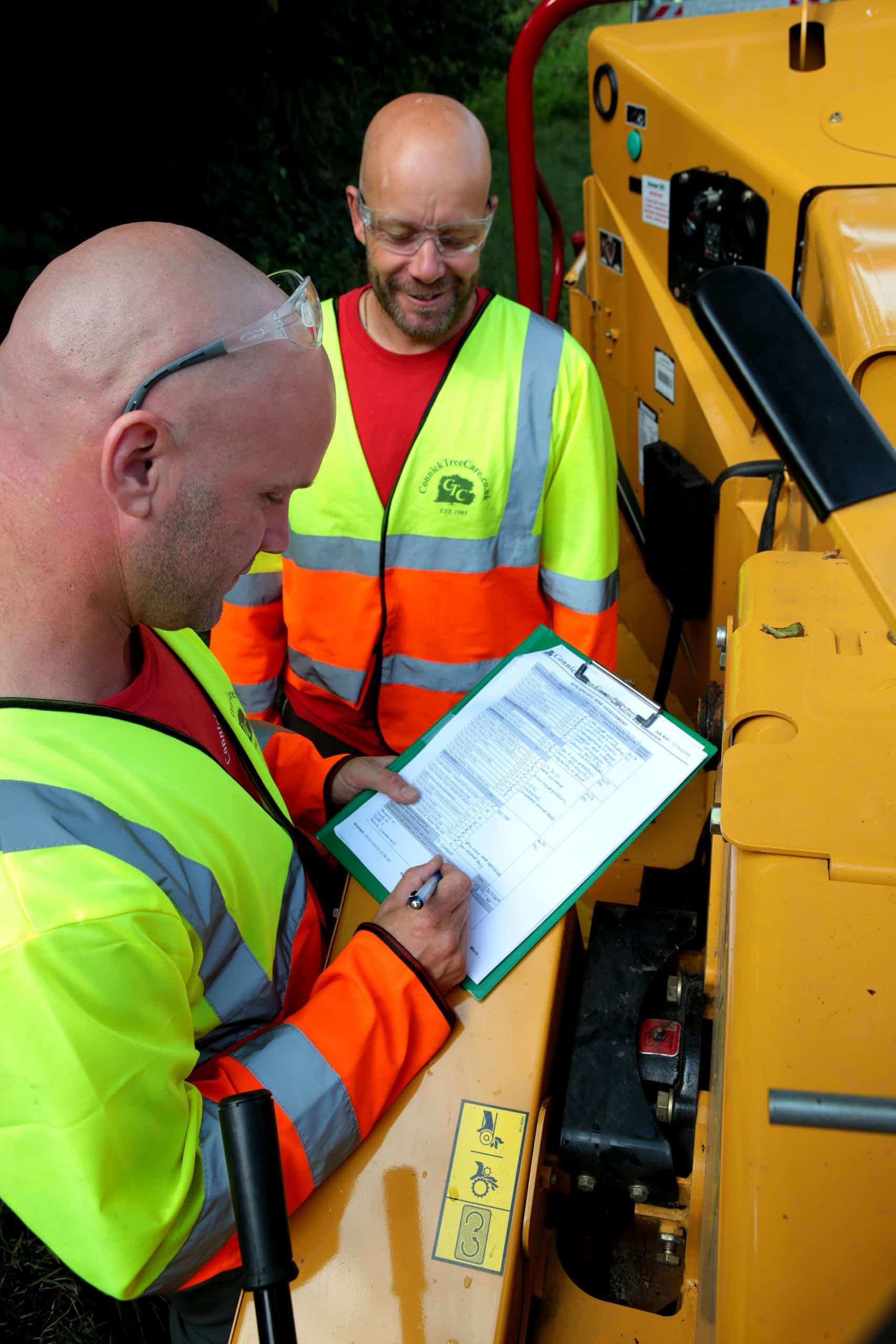 A member of the Connick Tree Care team working