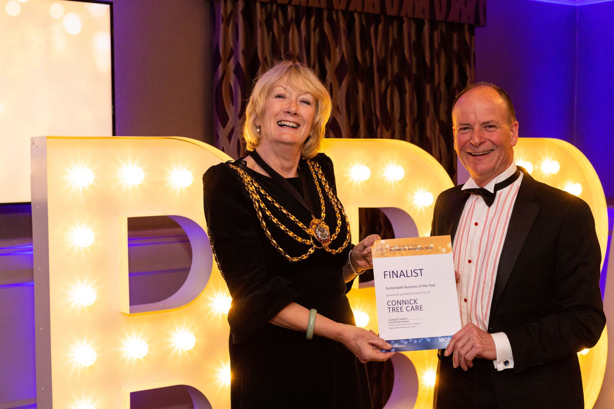 Mike Connick at the Mayor of Reigate at the Reigate & Banstead Business Awards
