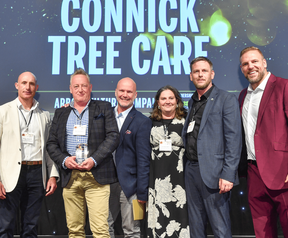 Connick Tree Care team accepting Winner of the 2026 Pro Landscaper Arboriculture Company Award